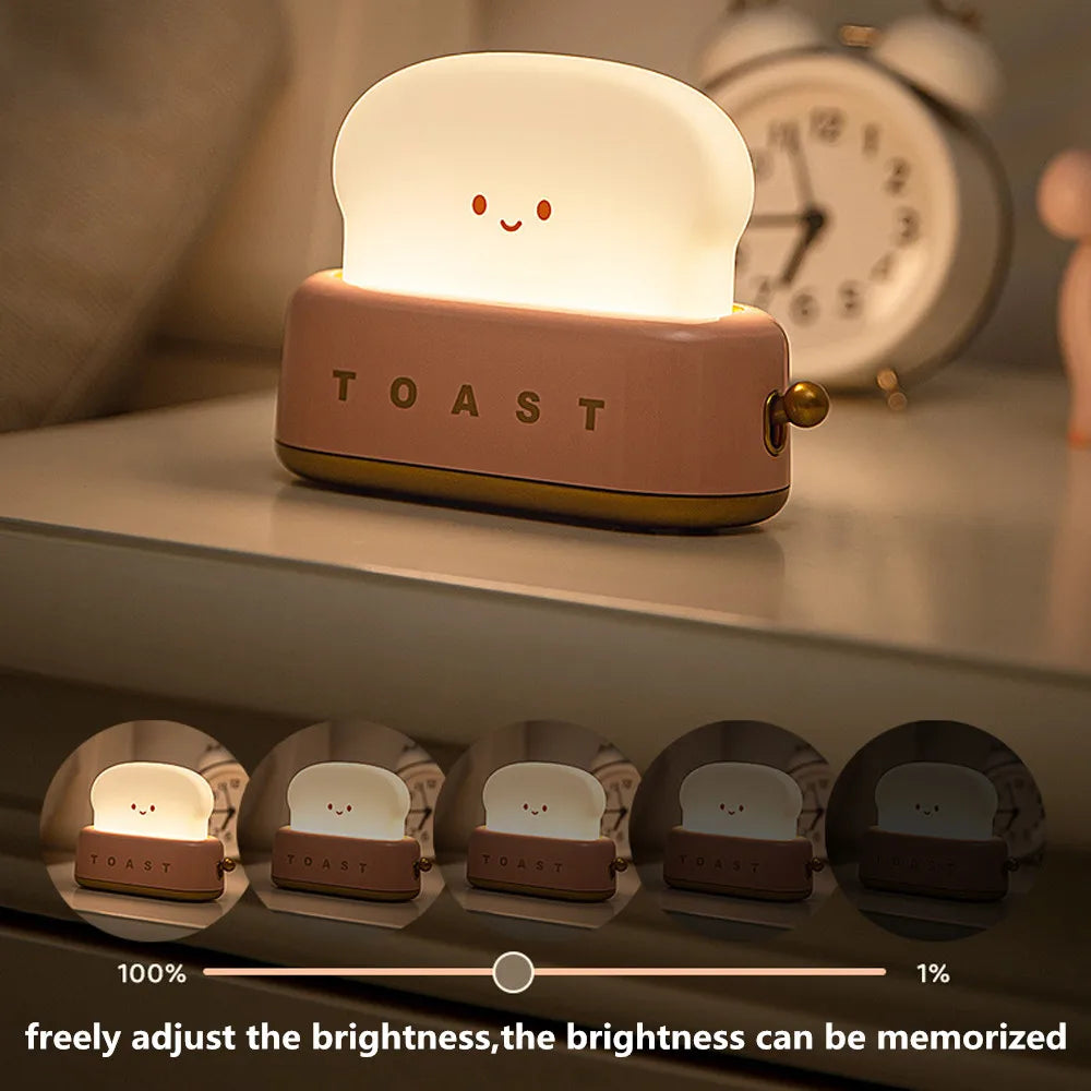 Cute Toast-Shaped Night Light