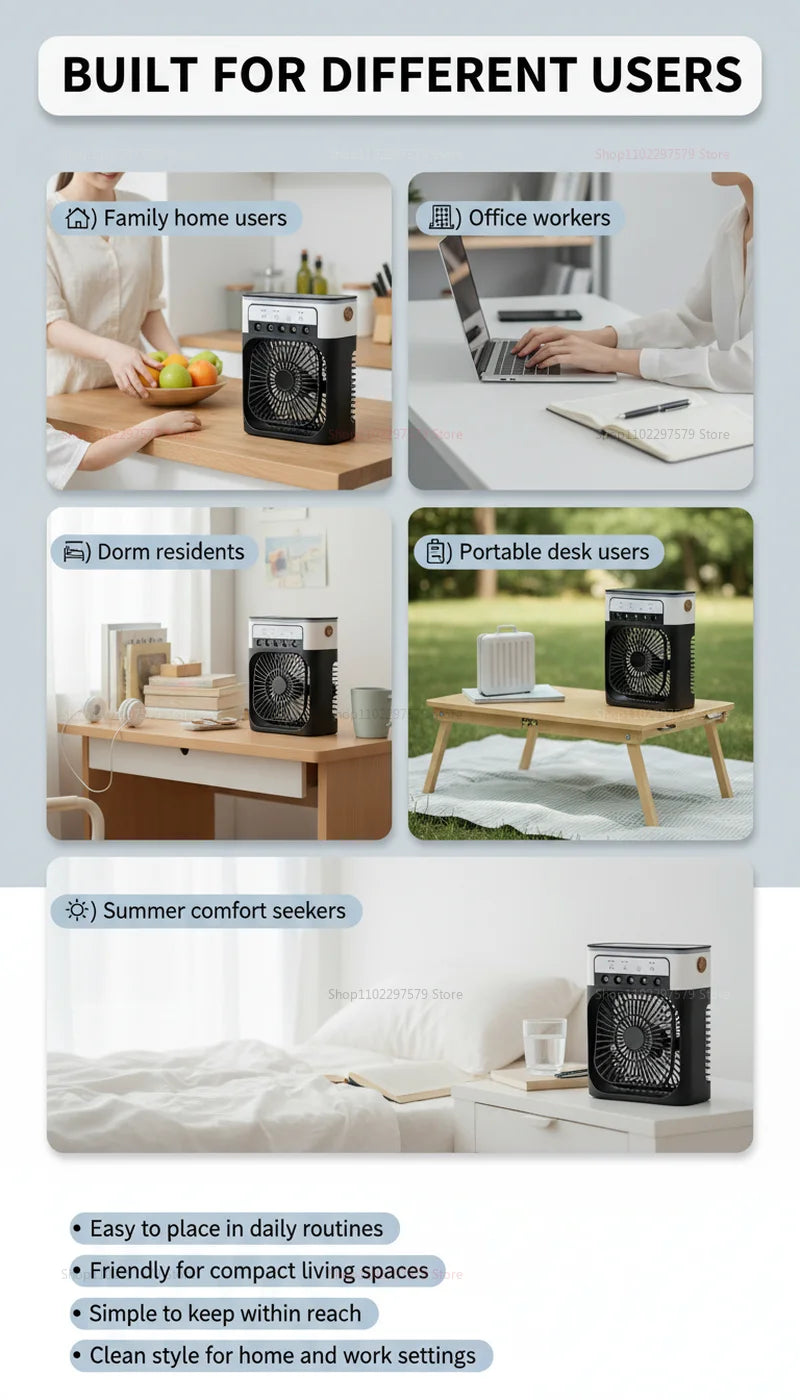 Portable 3-in-1 Air Cooler Fan