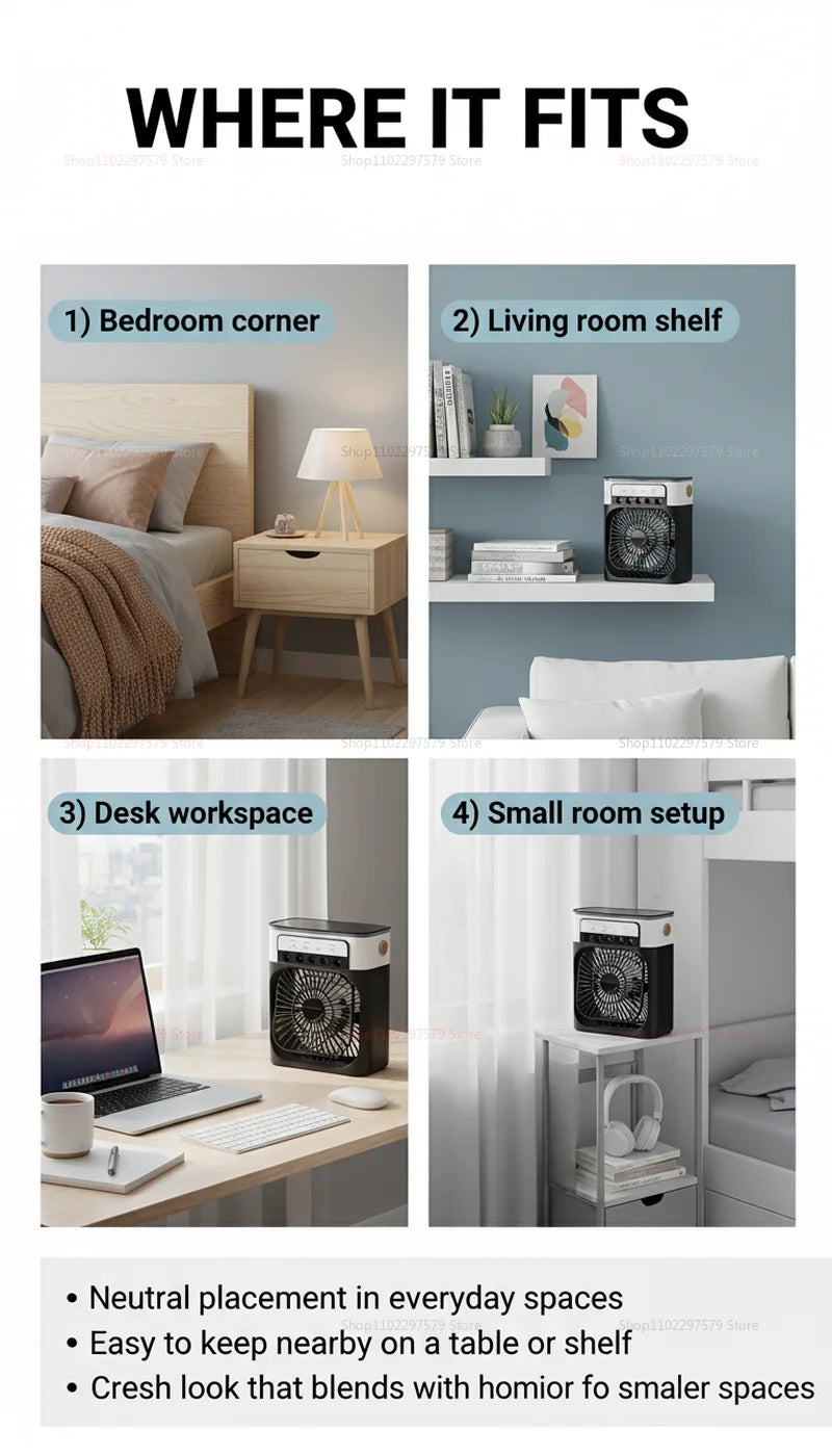 Portable 3-in-1 Air Cooler Fan
