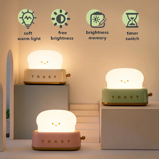Cute Toast-Shaped Night Light